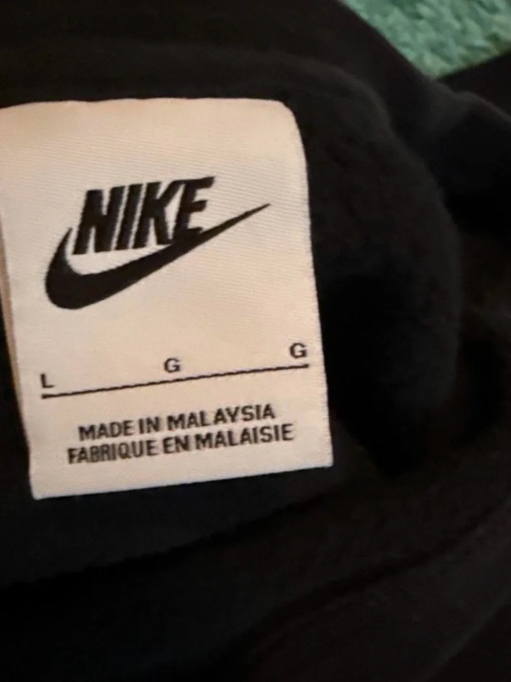 Nike Black Crewneck Sweatshirt with Pink Swoosh